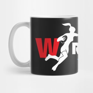 Womens Rugby - white text Mug